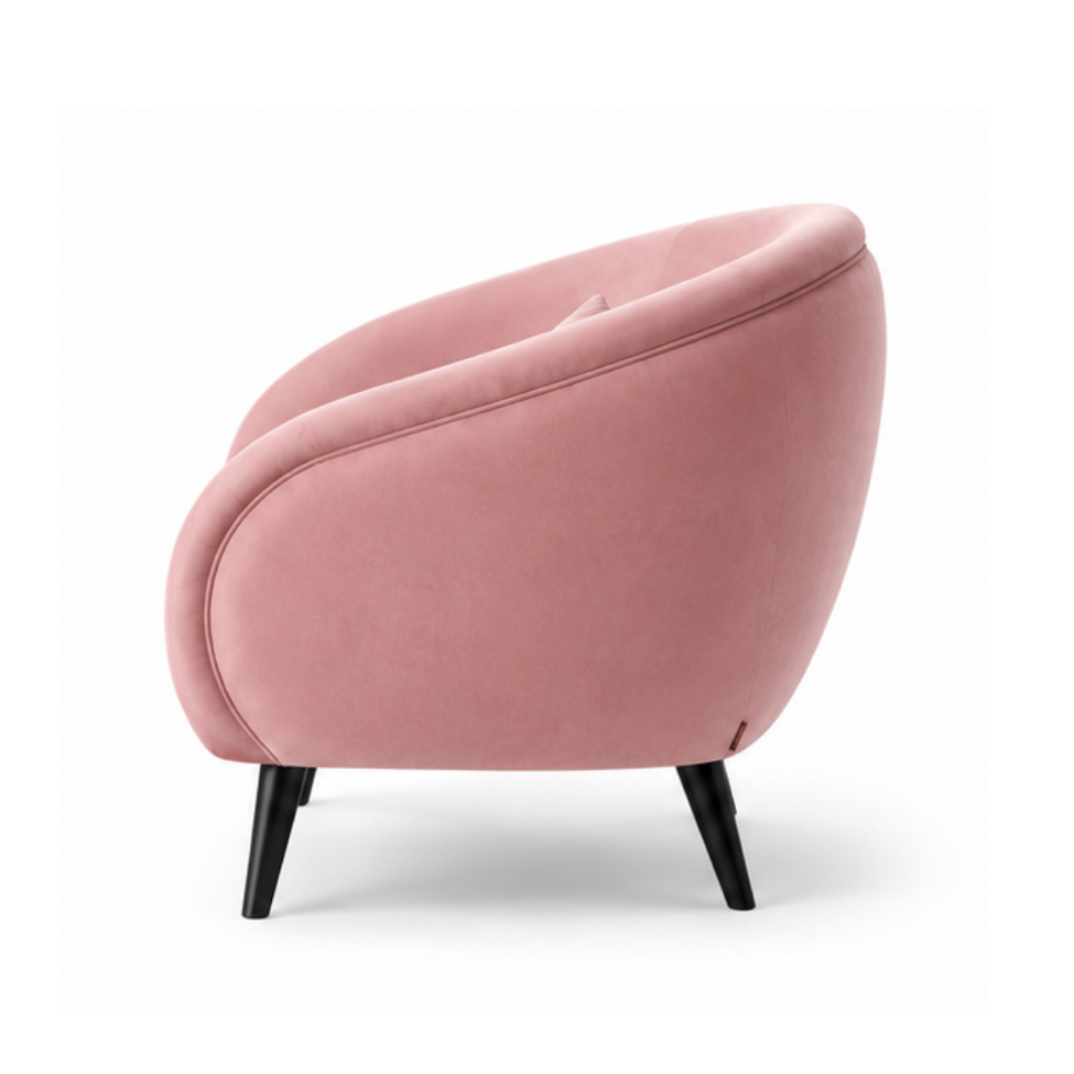 Blush Crescent Accent Chair - image 4